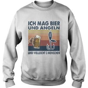 Ich Mag Bier Und Angeln Und Vielleicht 3 Menschen Sweatshirt